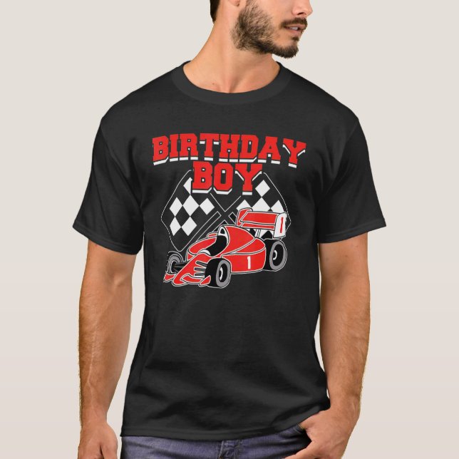 T-shirt Enfants 1er anniversaire garçon 1 ans course autom (Devant)