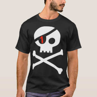 T-shirt Enfants 1er anniversaire Pirate Skull and Crossbon