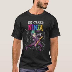 T-shirt Enfants 1ère Année Retour À L'École Ninja Garys