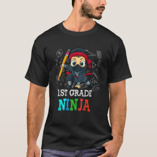 T-shirt Enfants 1ère Année Retour À L'École Ninja Garys