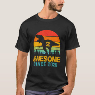 T-shirt Enfants 2 ans Garçon Dinosaur Awesome depuis 2020