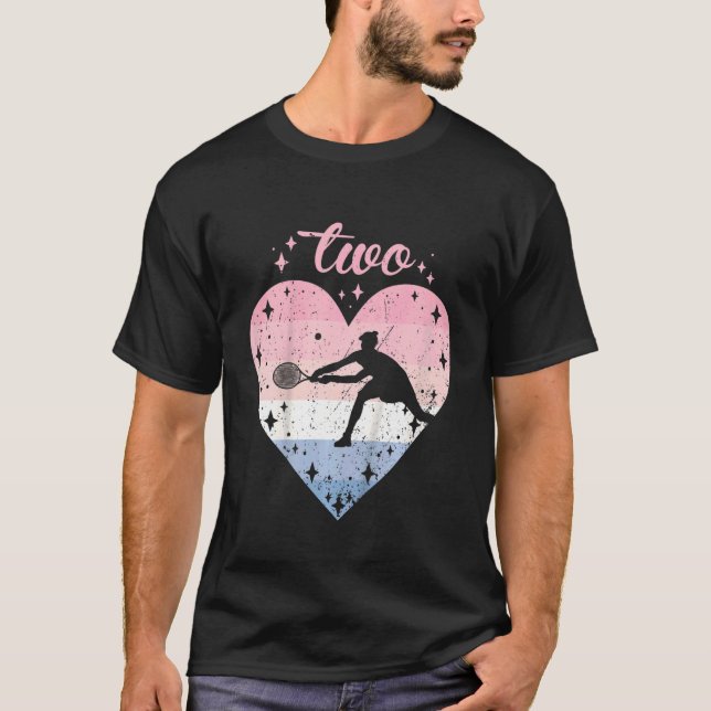 T-shirt Enfants 2 ans mignonne Tennis Anniversaire fille 2 (Devant)