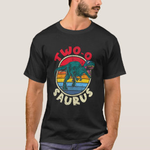 T-shirt Enfants 2e anniversaire Deux O Saurus Tyrannosauru