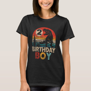 T-shirt Enfants 2e anniversaire Garçon Rex Dinosaur 2 ans