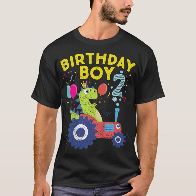 T-shirt Enfants 2e anniversaire garçon T-Rex 2 ans Cadeaux (Devant)