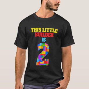 T-shirt Enfants 2ème Anniversaire 2 Ans Constructeur Garço
