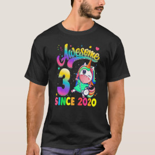 T-shirt Enfants 3 ans depuis 2020 Princesse Unicorn 3e B