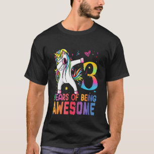T-shirt Enfants 3 ans licorne Dabbing 3ème anniversaire fi