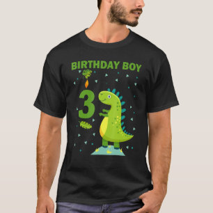 T-shirt Enfants 3e anniversaire garçon 3 ans mignonne Dino