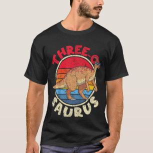 T-shirt Enfants 3e anniversaire Trois O Saurus Parasaurolo