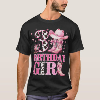 T-shirt Enfants 3ème anniversaire fille Rodéo Western fill