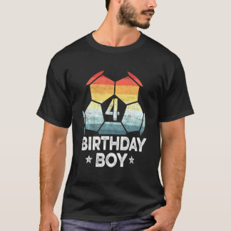T-shirt Enfants 4 ans Joueur de soccer 4e anniversaire Gar