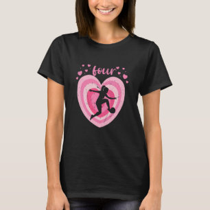 T-shirt Enfants 4 ans Mignonne Football Anniversaire Fille