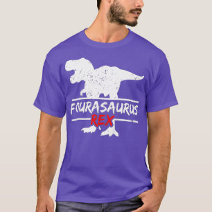 T-shirt Enfants 4Anniversaire Dinosaur I Funny Fourasaurus