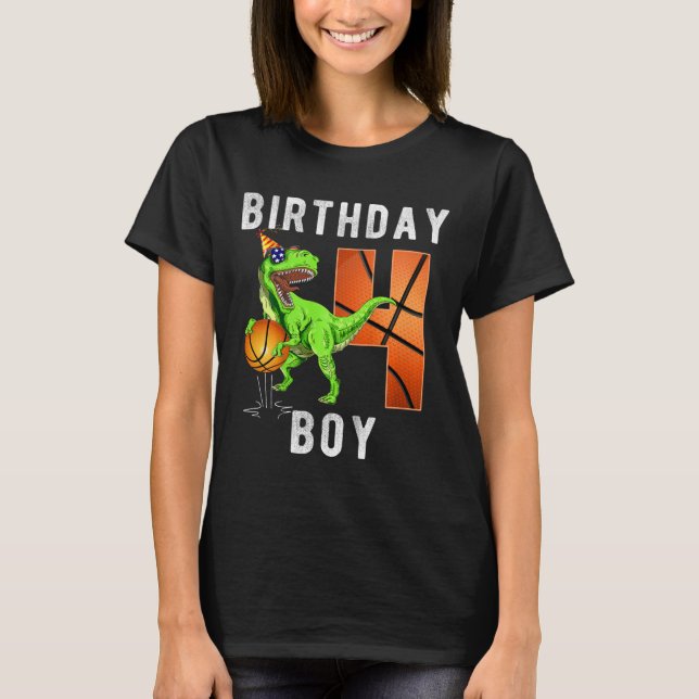 T-shirt Enfants 4e anniversaire pour le basket-ball garçon (Devant)
