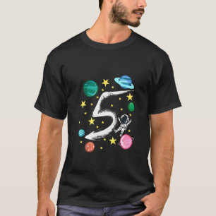 T-shirt Enfants 5. Anniversaire Espace Spaceman 5 ans Astr