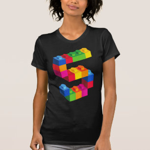 T-shirt Enfants 5 ans Bâtiments Blocs Anniversaire Briques