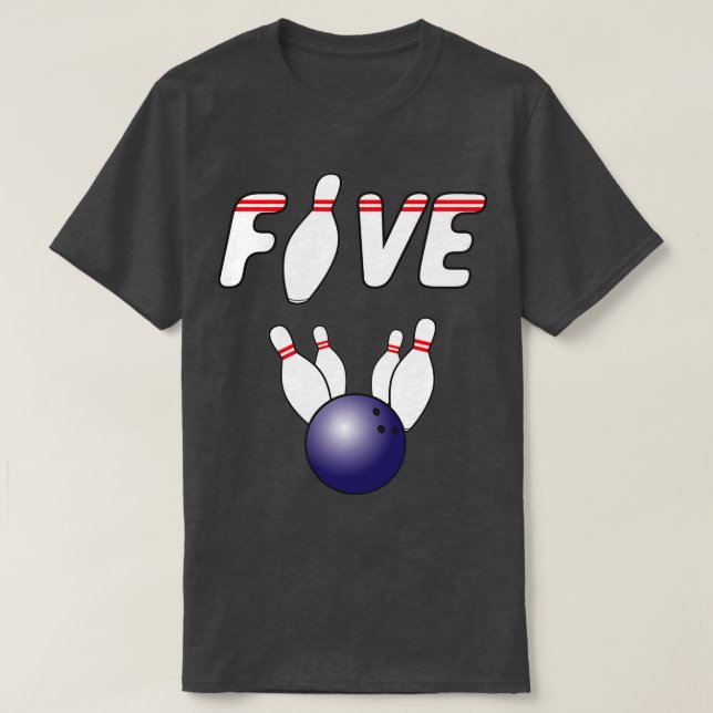 T-shirt Enfants 5 ans Bowling Anniversaire (Design devant)