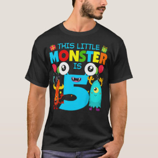 T-shirt Enfants 5 ans Cadeaux Ce petit monstre est 5e B