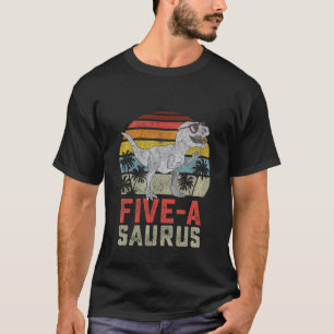 T-shirt Enfants 5 ans Dinosaur Anniversaire 5e T Rex Dino 