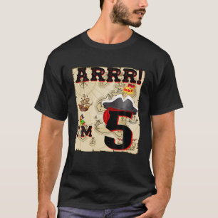 T-shirt Enfants 5 ans Pirate Anniversaire ARR Pirates Trea