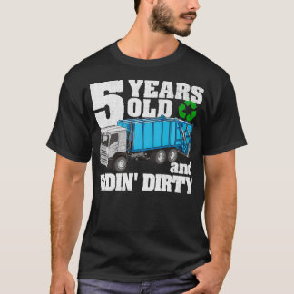 T-shirt Enfants 5 ans Vieux camion à ordures Anniversaire 