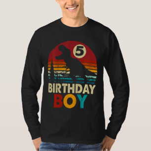T-shirt Enfants 5Anniversaire Dinosaur Rex 5 ans Garçons B