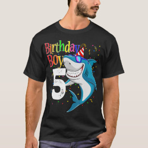 T-shirt Enfants 5Anniversaire Garçon requin Jaw-Quelques c