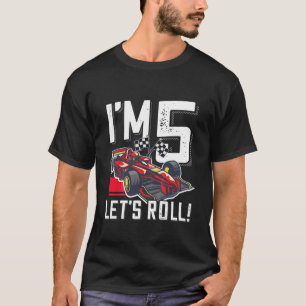 T-shirt Enfants 5E Anniversaire, Grand Prix Voiture De Cou