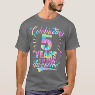 T-shirt Enfants 5e anniversaire Idée cadeau TieDye 5 année