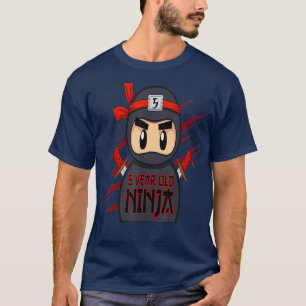 T-shirt Enfants 5e anniversaire Ninja Boys 5 ans