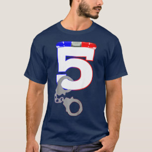 T-shirt Enfants 5e anniversaire Police Officier Garçons 5