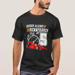 T-shirt Enfants 5e Anniversaire Racer 5 Ans Voiture de cou