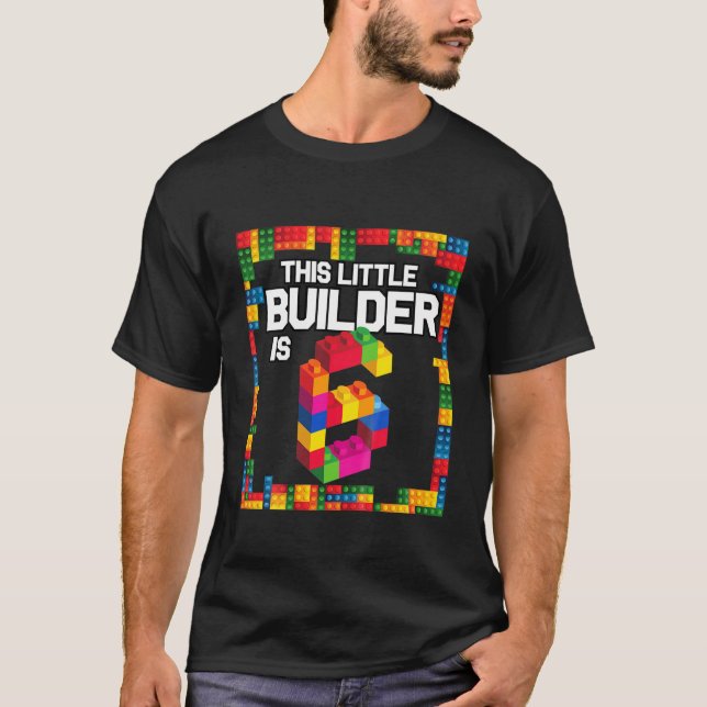 T-shirt Enfants 6 ans Bâtiments Anniversaire T Brique 6 (Devant)