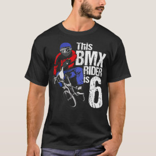 T-shirt Enfants 6 ans BMX Anniversaire Fête Boys Dirt Vélo