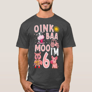 T-shirt Enfants 6 ans Fille Animaux de ferme mignonne 6e a