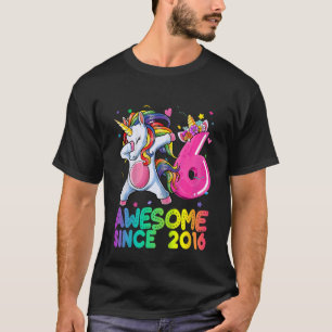 T-shirt Enfants 6 ans Filles Ados Dabbing Unicorn 6e B