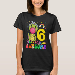 T-shirt Enfants 6 Ans Garçons Filles Cute Dinosaur 6e Bir