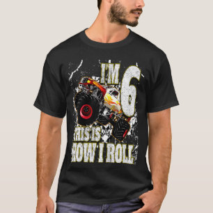 T-shirt Enfants 6 ans Monster Truck Anniversaire