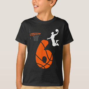 T-shirt Enfants 6 ans Slam Dunk C'est mon 6 anniversaire B