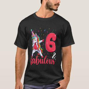T-shirt Enfants 6 Et Fabuleux Anniversaire, Fille Annivers