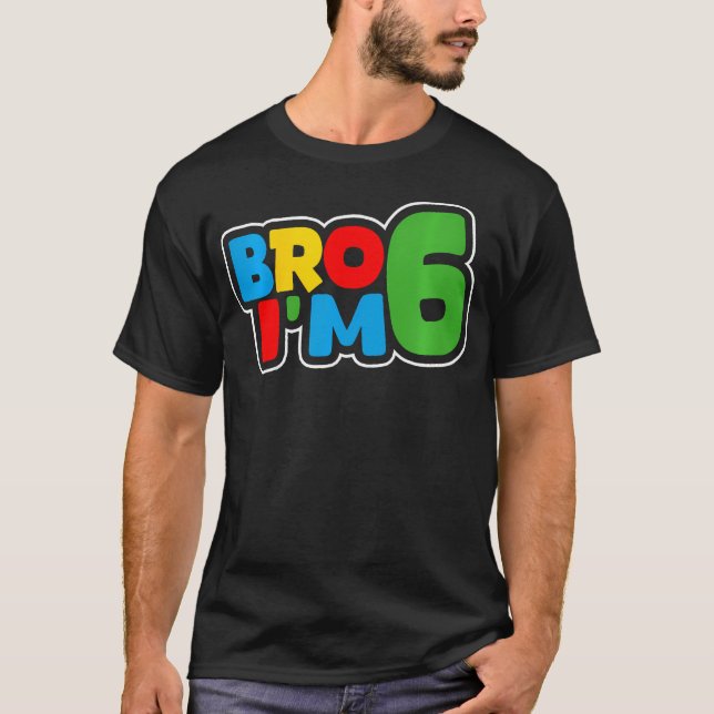 T-shirt Enfants 6E Anniversaire Chemise Garçon Bro Im 6 An (Devant)