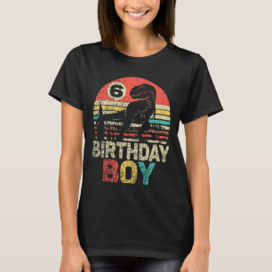 T-shirt Enfants 6e anniversaire garçon Dinosaur Rex 6 ans