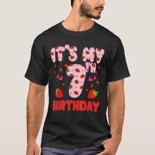 T-shirt Enfants 7 ans Fille Anniversaire Fraise Douce Fru