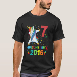 T-shirt Enfants 7 ans Filles Ados Dabbing Unicorn 7e B