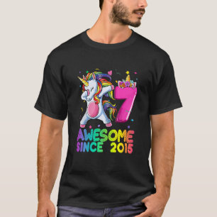 T-shirt Enfants 7 ans Filles Dabbing Unicorne Awesome Sinc