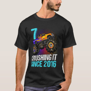 T-shirt Enfants 7 l'écraser depuis 2016 Monster Truck 7th 