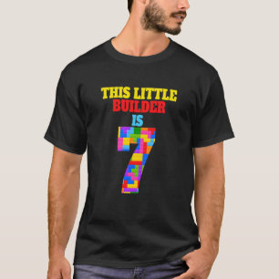 T-shirt Enfants 7e anniversaire 7 ans Constructeur Garçon