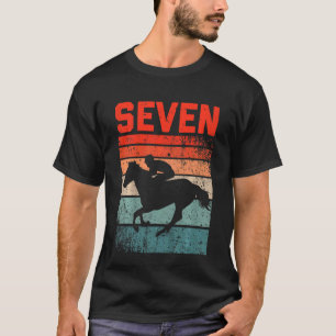 T-shirt Enfants 7e anniversaire Cheval Rider Ventilateur 7
