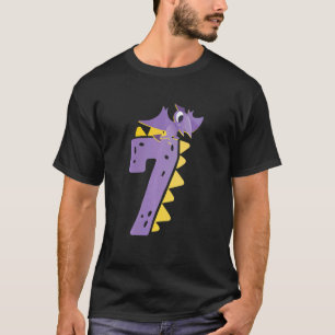T-shirt Enfants 7e anniversaire Dinosaur Thème préhistoriq